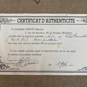 Marcel Leruth “Avond in Oostende”, olieverf op doek, 20e eeuw