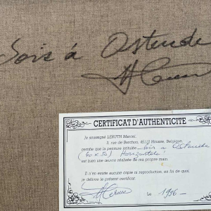 Marcel Leruth “Avond in Oostende”, olieverf op doek, 20e eeuw