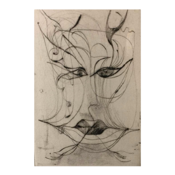 Anne Body " Jézabel " 1961, gravure expressionniste surréaliste sur papier, 4/7