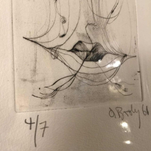 Anne Body "Jezebel" 1961, surrealist expressionist engraving on paper, 4/7