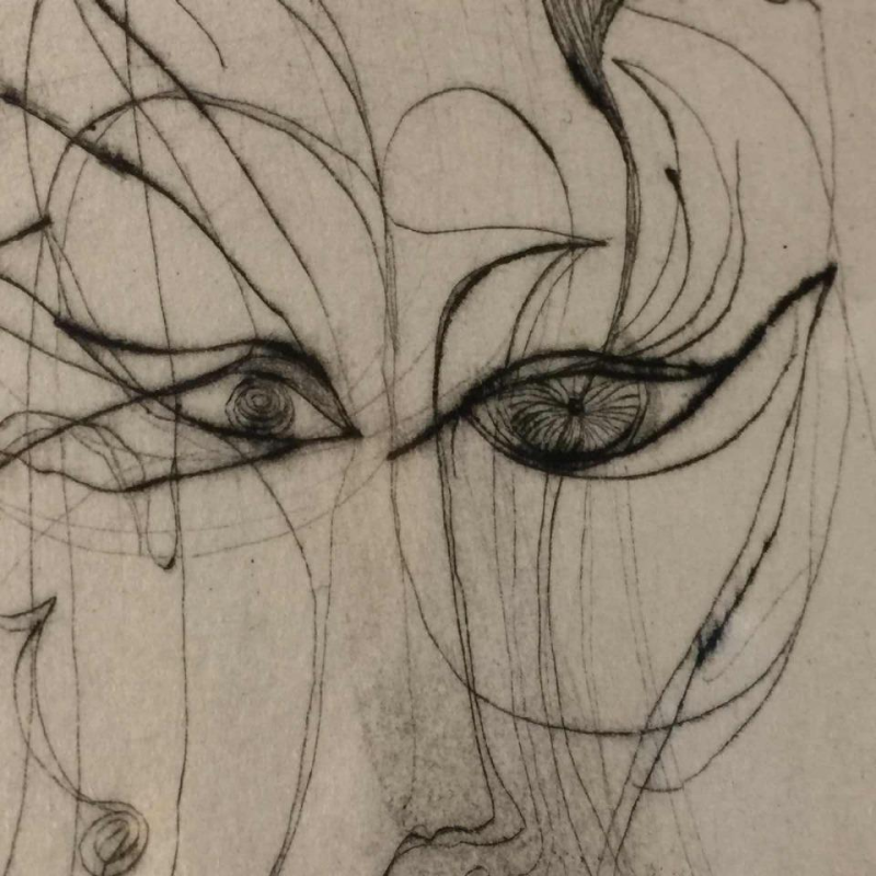 Anne Body " Jézabel " 1961, gravure expressionniste surréaliste sur papier, 4/7