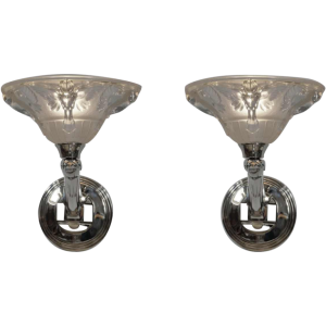 Boris Lacroix : paire d'appliques art déco, France 1935
