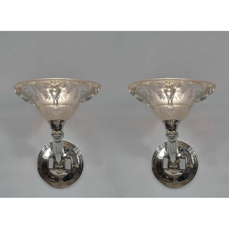 Boris Lacroix : paire d'appliques art déco, France 1935