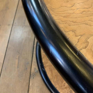 De Coene (attributed) Round Rotating Art Deco Coffee Table, Maple Burl & Ebony