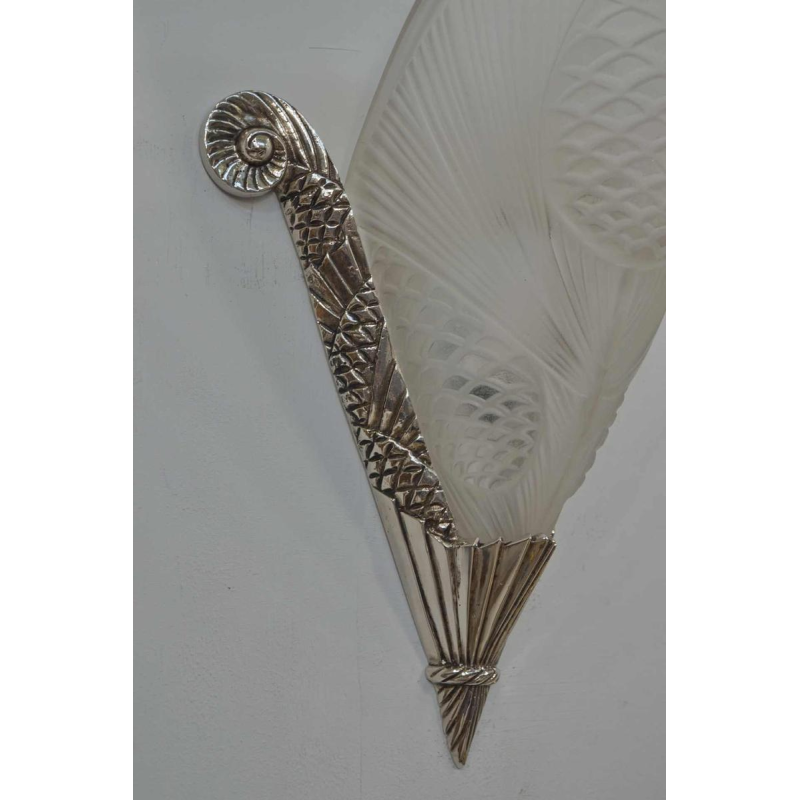 L.VANDAMME & DEGUÉ : paire d'appliques art deco, 1930 France