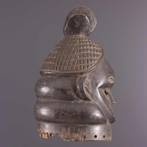 Art Tribal Africain - Masque Heaume Mende Bundu Soweit