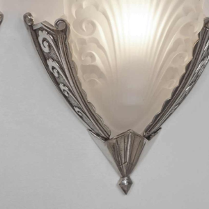 H.Mouynet : a pair of French art deco wall sconces, 1930 France