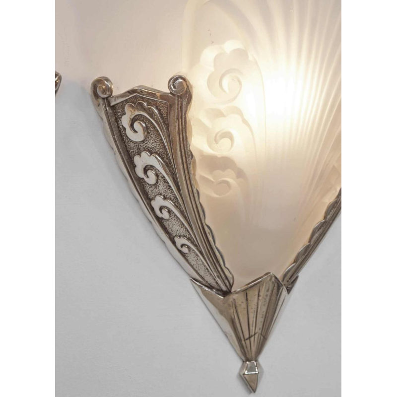 H.Mouynet : paire d'appliques art deco, 1930 France