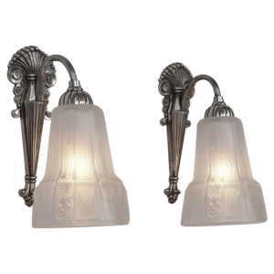 A.Richard & Muller frères : paire d'appliques art deco, 1930 France