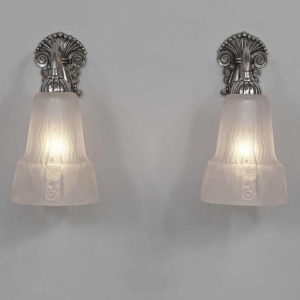 A.Richard & Muller frères : paire d'appliques art deco, 1930 France