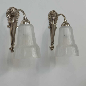 A.Richard & Muller frères : paire d'appliques art deco, 1930 France