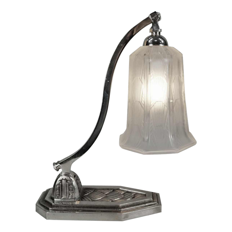 Hettier & Vincent: French art deco lamp... 1930 France