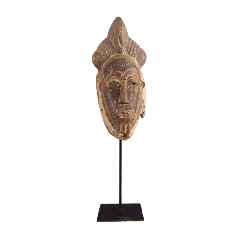 Art Tribal Africain Masque portrait des Baoule de Côte d'Ivoire