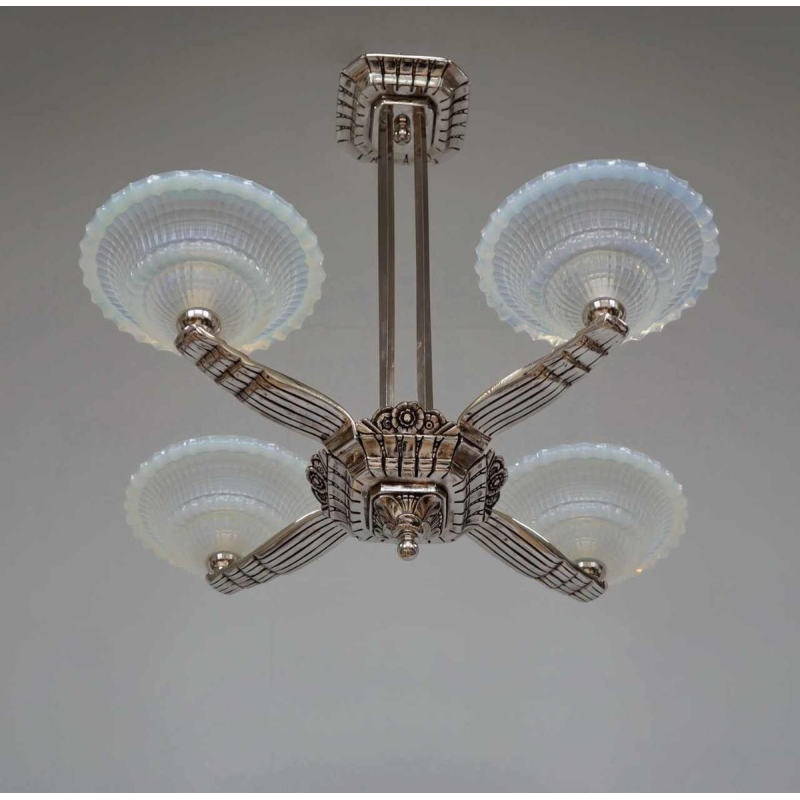 Laval & Jean Gauthier (EZAN) : lustre art déco, 1930 France
