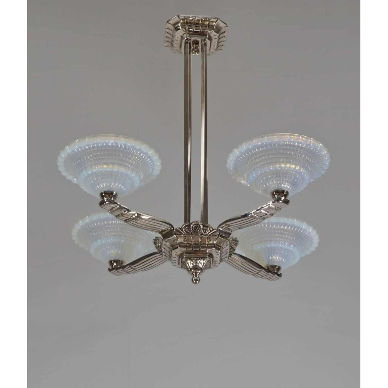 Laval & Jean Gauthier (EZAN) : lustre art déco, 1930 France