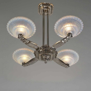 Laval & Jean Gauthier (EZAN) : lustre art déco, 1930 France