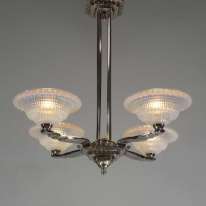 Laval & Jean Gauthier (EZAN) : lustre art déco, 1930 France