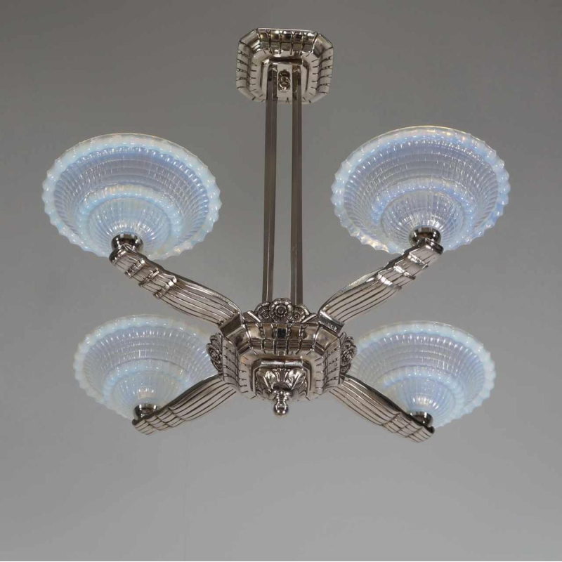Laval & Jean Gauthier (EZAN) : Franse art deco kroonluchter 1930