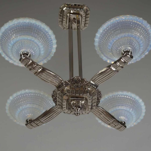 Laval & Jean Gauthier (EZAN) : lustre art déco, 1930 France