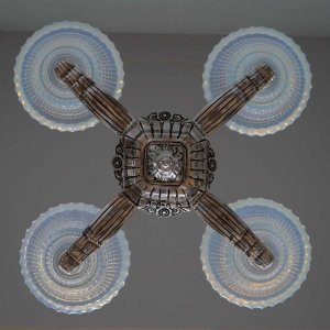 Laval & Jean Gauthier (EZAN) : lustre art déco, 1930 France