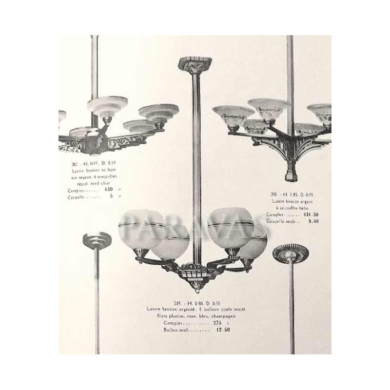 Laval & Jean Gauthier (EZAN) : Franse art deco kroonluchter 1930