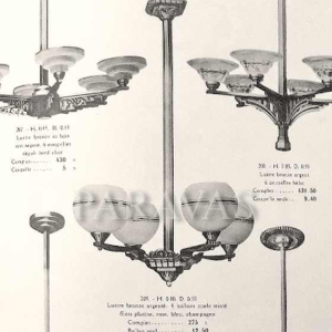 Laval & Jean Gauthier (EZAN) : lustre art déco, 1930 France