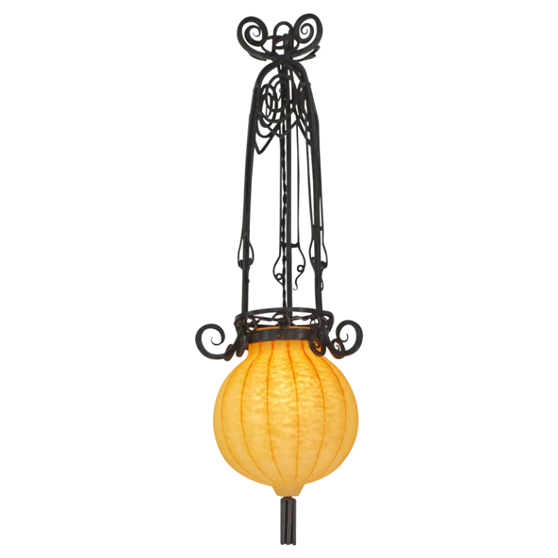 SCHNEIDER le verre Français : lanterne art déco .. 1925 France