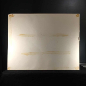 Anne Body " De grote strijd " Haan en Duivin, gemengde techniek op papier, 1965