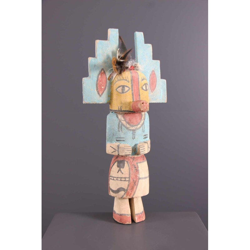 Tribal Art  Hopi Kachina pop  polychroom houten sculptuur, Arizona 20e eeuw
