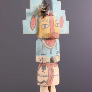 Tribal Art  Hopi Kachina pop  polychroom houten sculptuur, Arizona 20e eeuw