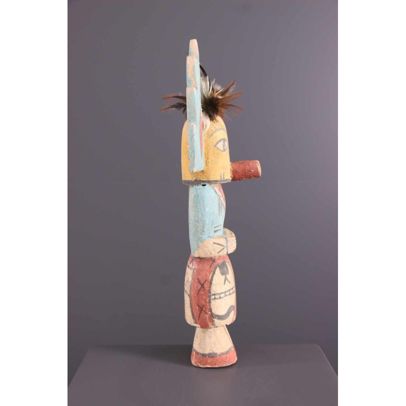 Tribal Art  Hopi Kachina pop  polychroom houten sculptuur, Arizona 20e eeuw