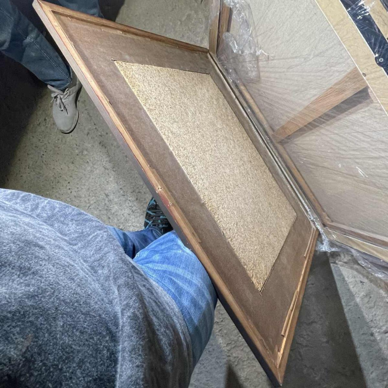 MACKOWIAK ERWIN, blauw abstract schilderij, Belgische schilder, olieverf op paneel, 1960