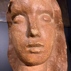 HARRY ELSTROM, expressionistische sculptuur "Naked Woman Bust" uniek stuk 1940