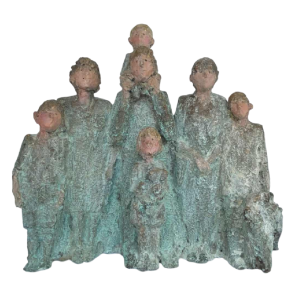 Mady Andrien “Familiefoto”, bronzen groepssculptuur E.A., 21e eeuw
