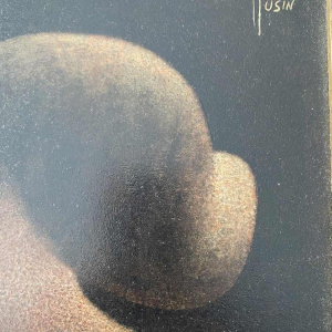 Maurice Musin ‘Masque blanc’ painting oil on panel, late 20th century