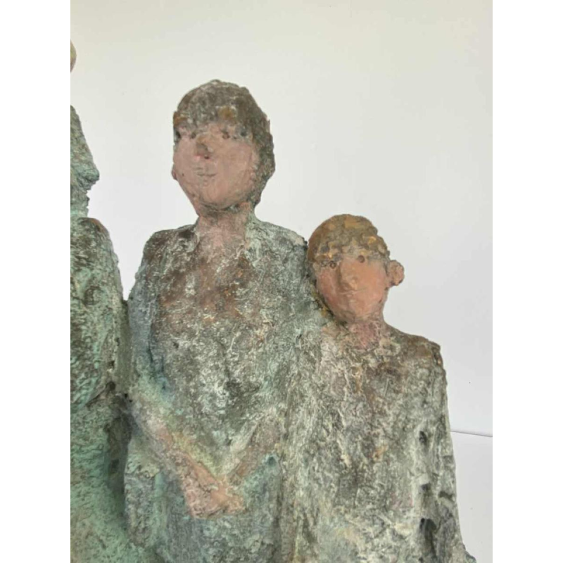 Mady Andrien "Photo de famille", sculpture groupe en bronze E.A., XXIe s