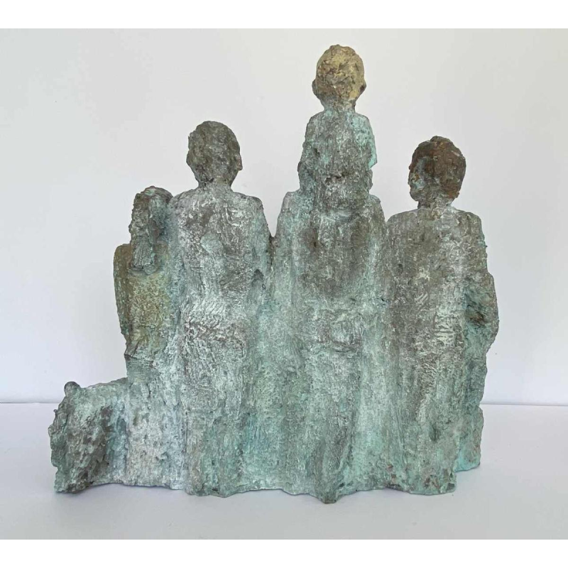 Mady Andrien ‘Family photo’, bronze group sculpture E.A., 21st c.