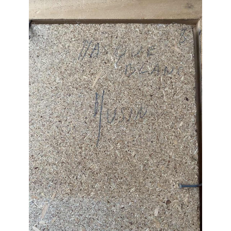 Maurice Musin ‘Masque blanc’ painting oil on panel, late 20th century