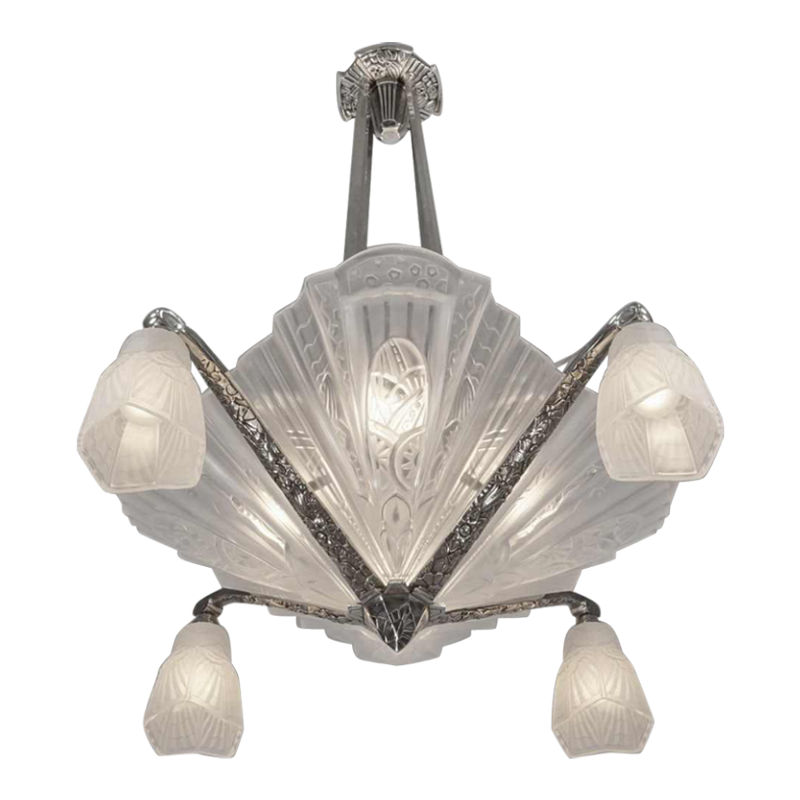 Frontisi : lustre art déco. France 1930