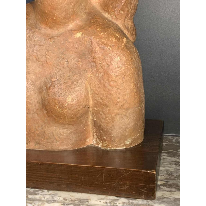 HARRY ELSTROM, expressionistische sculptuur "Naked Woman Bust" uniek stuk 1940
