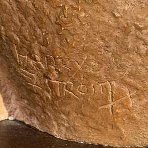 HARRY ELSTROM, Expressionist Sculpture "Naked Woman Bust", unique piece 1940