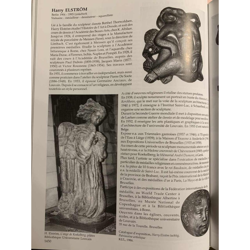 HARRY ELSTROM, expressionistische sculptuur "Naked Woman Bust" uniek stuk 1940