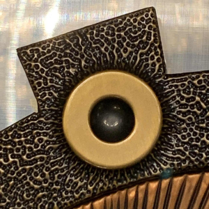 Abstract Brutalist Wall Sculpture, copper, brass, aluminum bas-relief 1970s