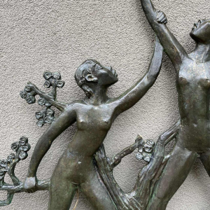 Jozef (Jos) van Acker ‘Ode to Woman (137cm)’ resin wall sculpture, ca 1960