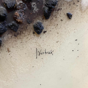 Jef Verbrak, tableau abstrait, composition technique mixte brutaliste, vers 1970