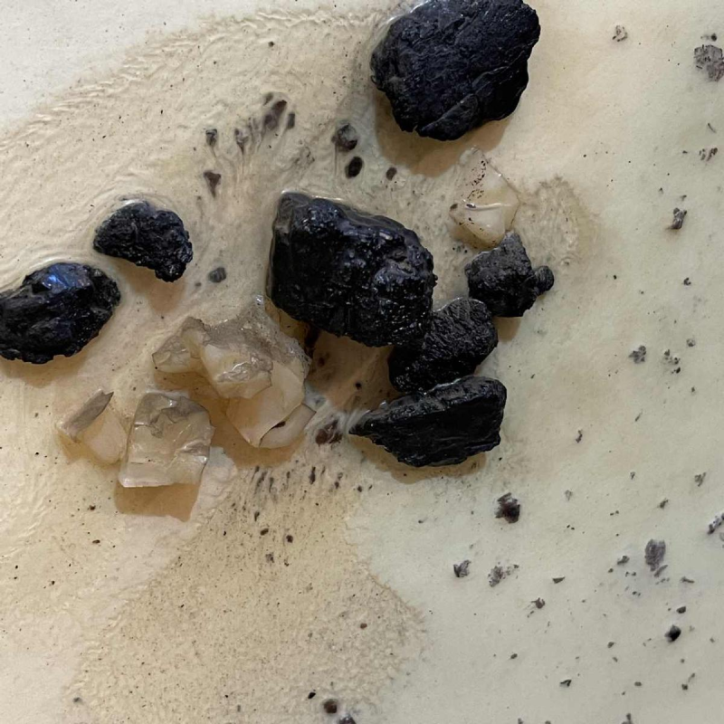 Jef Verbrak, tableau abstrait, composition technique mixte brutaliste, vers 1970