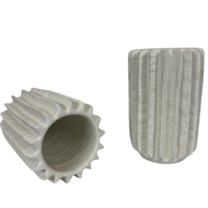 Paire de vases sculpturaux en céramique à finition mate - Italie, années 80