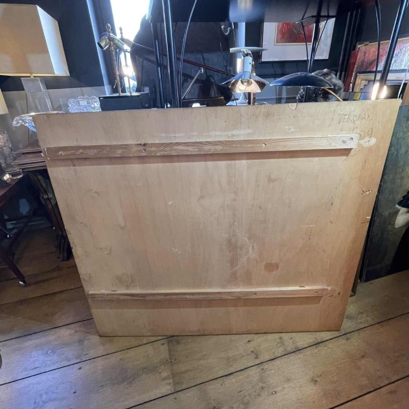 Jef Verbrak, abstract schilderij, Brutalistische gemengde techniek, circa 1970