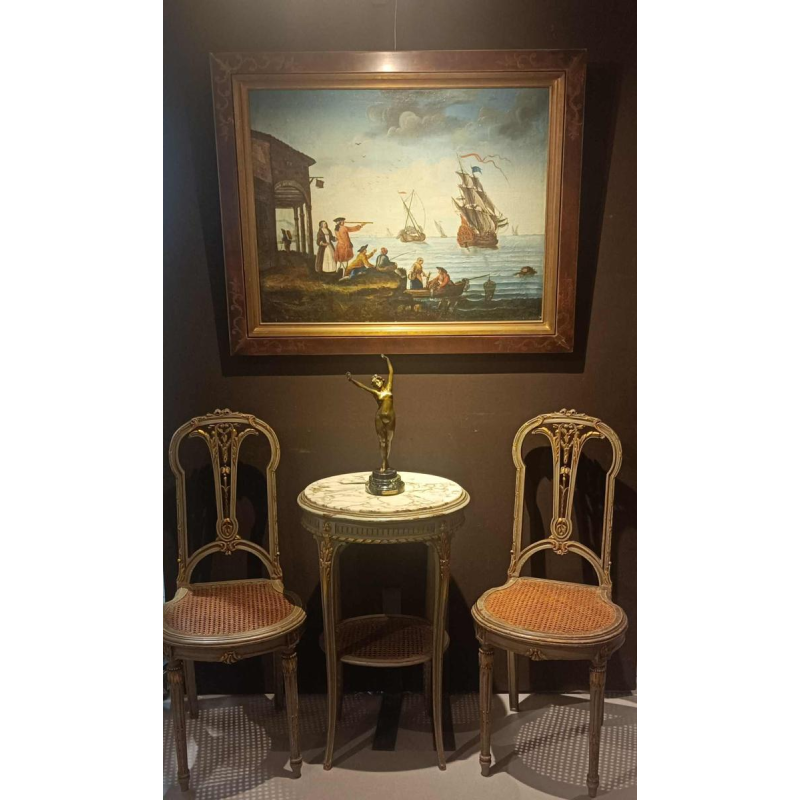 Albert Eugène DAVID " le réveil " sculpture d'une jeune fille nue en bronze, début XXe s