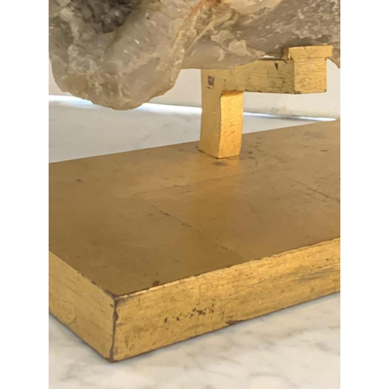 WILLY DARO (toegeschreven), enorme natuurlijke zwarte Quartz, 1970s